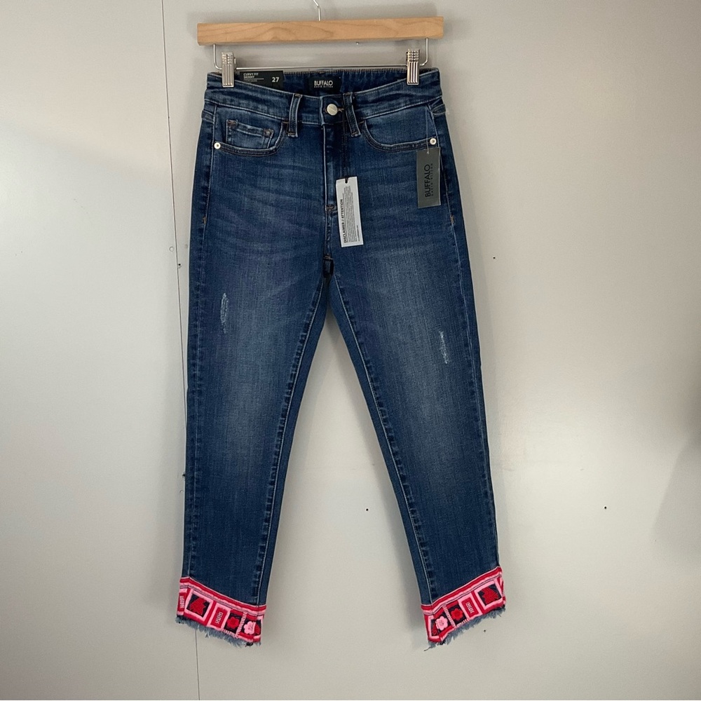 Buffalo David Bitton Hope Crop Jeans Curvy Fit Skinny 27 Mid Rise Stretch Capri